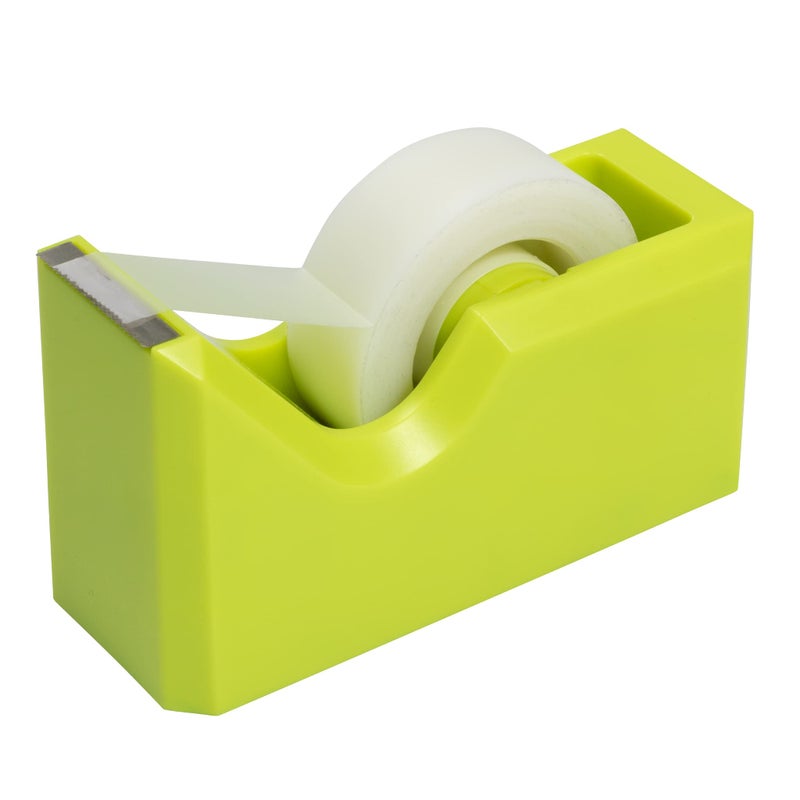 JAM PAPER Colorful Desk Tape Dispensers - Lime Green - Sold Individually - Image 1